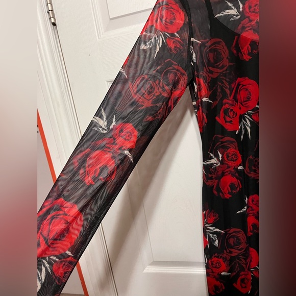 Bodycon mesh long sleeve dress - Picture 6 of 8